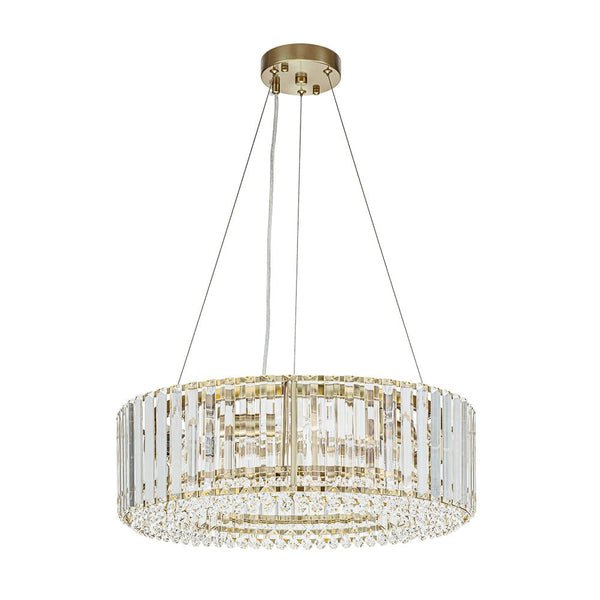 Thehouselights - Glam Modern Round Crystal Chandelier - Chandelier - Brass - 