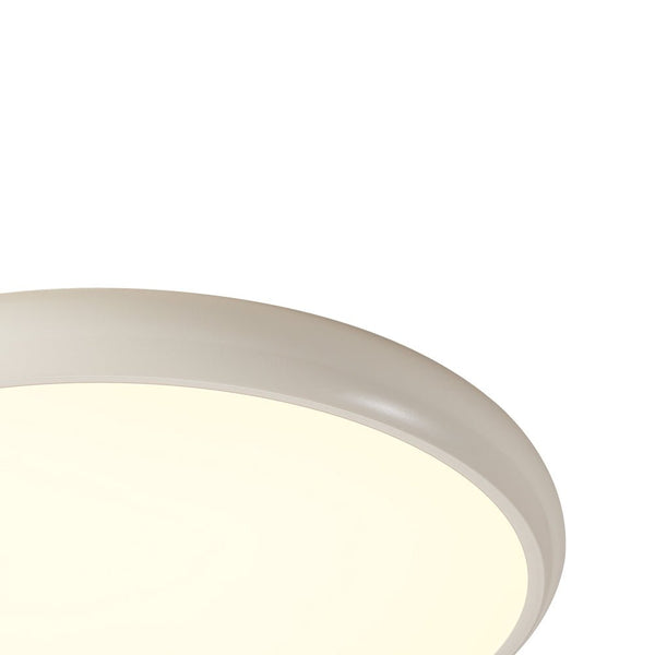 Thehouselights - Glossy Wood LED Flush Mount - Ceiling Light - Cool White - White