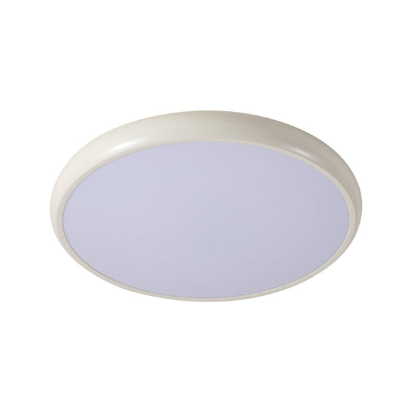 Thehouselights - Glossy Wood LED Flush Mount - Ceiling Light - Cool White - White