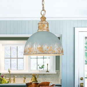 Thehouselights - Handcrafted Blue Dome Pendant Lighting - Pendant - Blue - 