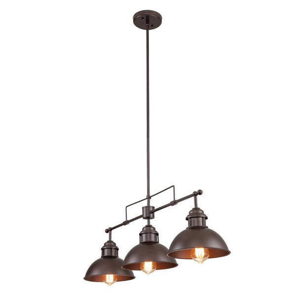 Thehouselights - Industrial 3 - Light Bar Dome Pendant Light - Pendant - Antiqued Silver - 