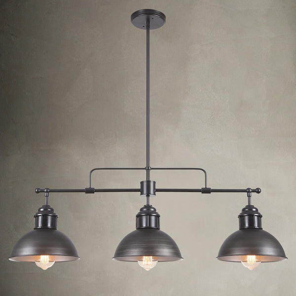 Thehouselights - Industrial 3 - Light Bar Dome Pendant Light - Pendant - Antiqued Silver - 