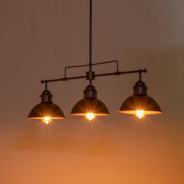 Thehouselights - Industrial 3 - Light Bar Dome Pendant Light - Pendant - Antiqued Silver - 