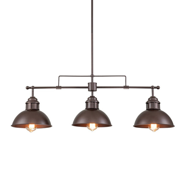 Thehouselights - Industrial 3 - Light Bar Dome Pendant Light - Pendant - Antiqued Silver - 