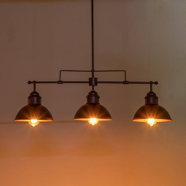 Thehouselights - Industrial 3 - Light Bar Dome Pendant Light - Pendant - Antiqued Silver - 