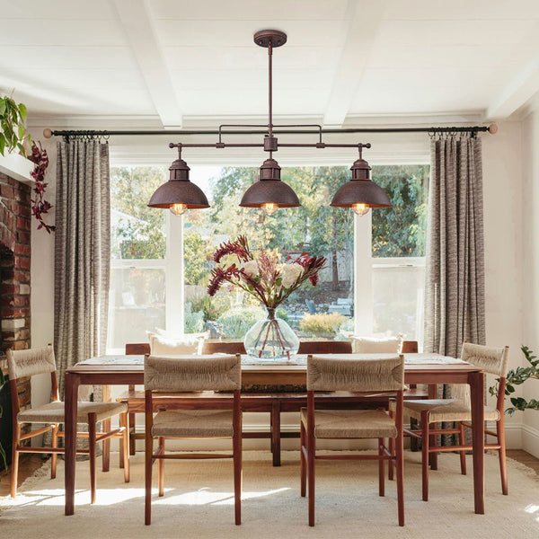 Thehouselights - Industrial 3 - Light Bar Dome Pendant Light - Pendant - Dark Copper - 