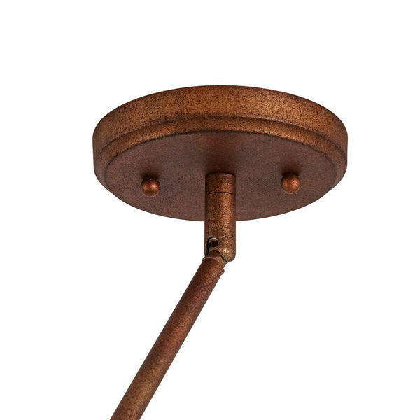 Thehouselights - Industrial 3 - Light Bar Dome Pendant Light - Pendant - Rusty Bronze - 