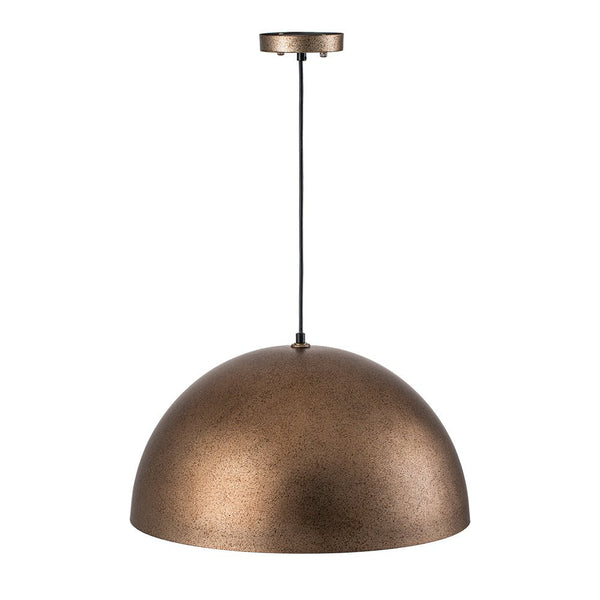 Thehouselights-Industrial Antique Brass Metal Dome Pendant Light-Pendant-Antique Brass-