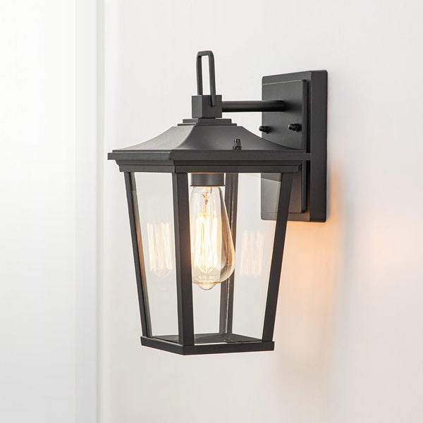 Thehouselights-IP20 Clear Glass Lantern Outdoor Wall Sconce-Wall Lights-1 Pack-