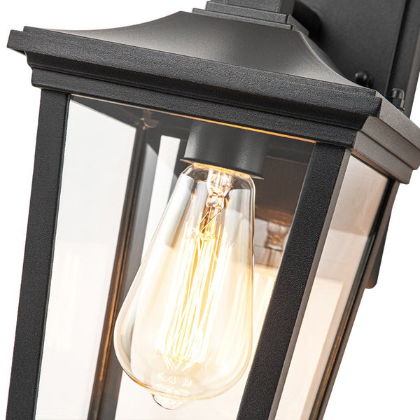 Thehouselights-IP20 Clear Glass Lantern Outdoor Wall Sconce-Wall Lights-1 Pack-