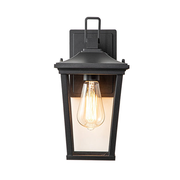 Thehouselights-IP20 Clear Glass Lantern Outdoor Wall Sconce-Wall Lights-1 Pack-