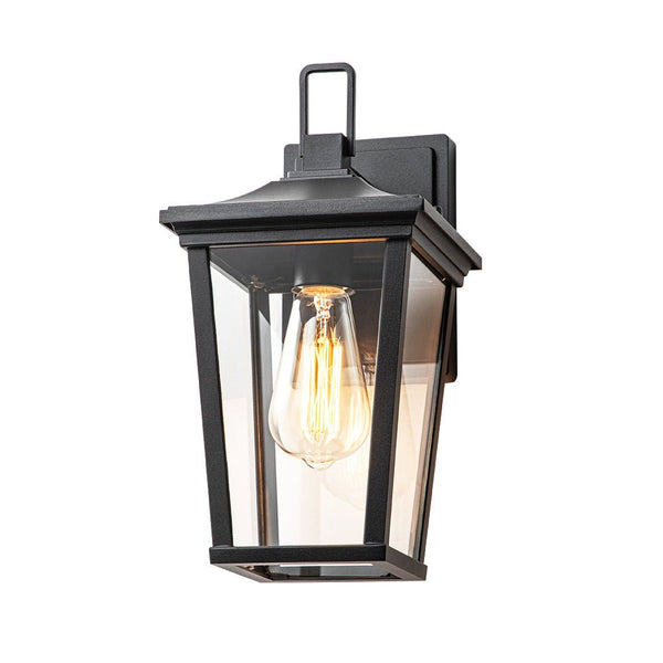 Thehouselights-IP20 Clear Glass Lantern Outdoor Wall Sconce-Wall Lights-1 Pack-