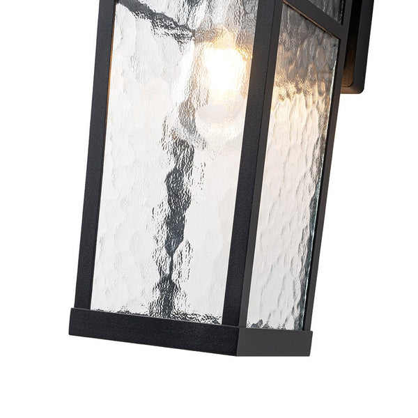 Thehouselights-IP20 Hammer Glass Lantern Outdoor Wall Sconce-Wall Lights-1 Pack-
