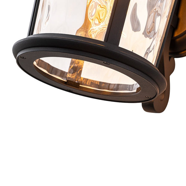 Thehouselights - IP23 Glass Lantern Outdoor Wall Sconce - Wall Lights - 1 Pack - 