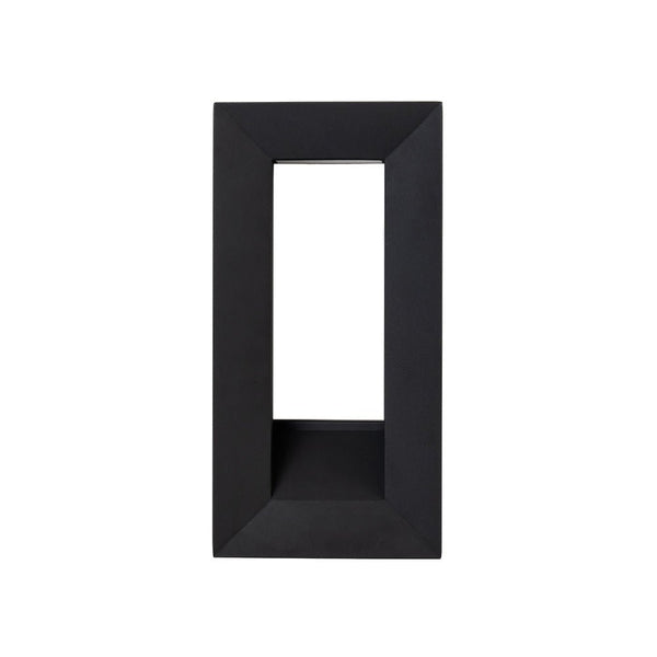 Thehouselights-IP23 LED Rectangle Black Outdoor Wall Sconce-Wall Lights-1 Pack-
