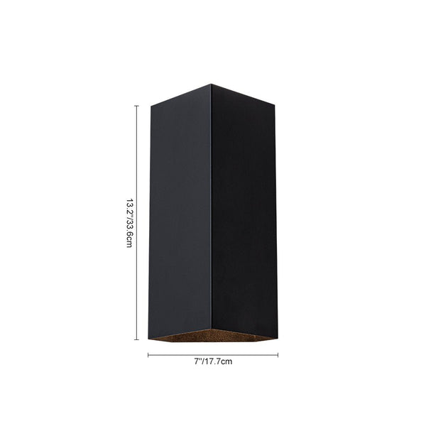 Thehouselights-IP54 2-Light Tube Square Vertical outdoor Wall Sconce-Wall Lights-1 Pack-