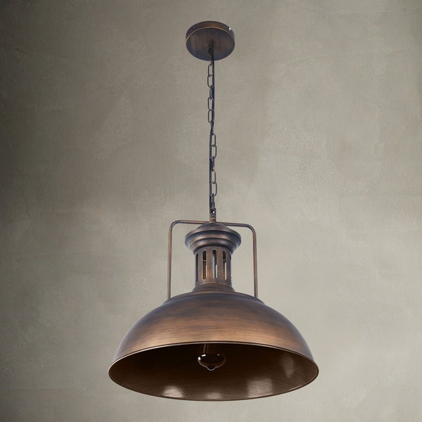 Thehouselights - Kitchen Industrial Rustic Single Pendant Light - Pendant - 