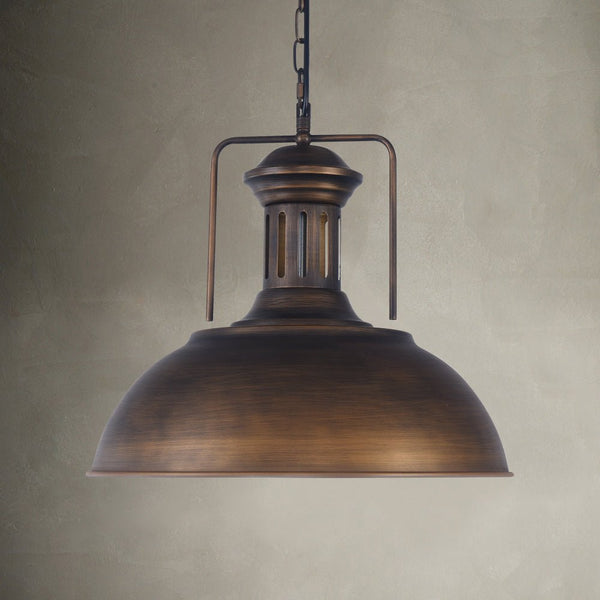 Thehouselights - Kitchen Industrial Rustic Single Pendant Light - Pendant - 