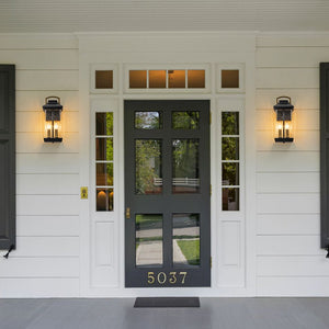 Thehouselights - Lantern Glass Outdoor Candle Style Wall Sconce - Wall Lights - 1 Pack - 