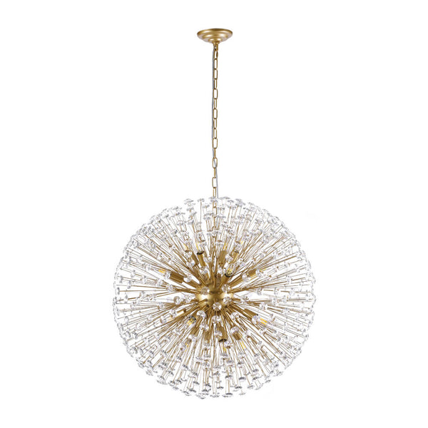 Thehouselights - Large Luxe Crystal Dandelion Dimmable Starburst Sphere Chandelier - Chandelier - Black - 12 - Light