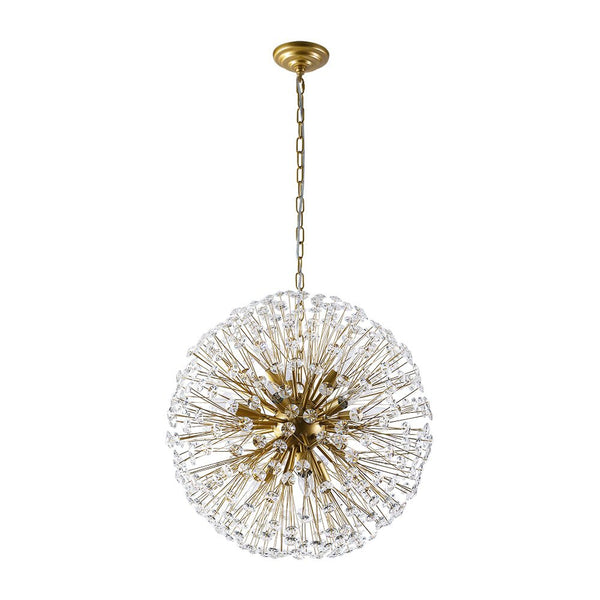 Thehouselights - Large Luxe Crystal Dandelion Dimmable Starburst Sphere Chandelier - Chandelier - Black - 12 - Light