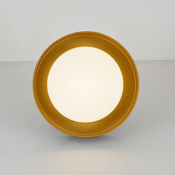Thehouselights - LED Drum Flush Mount with Milky Glass Shade - Ceiling Light - 35 cm. - 