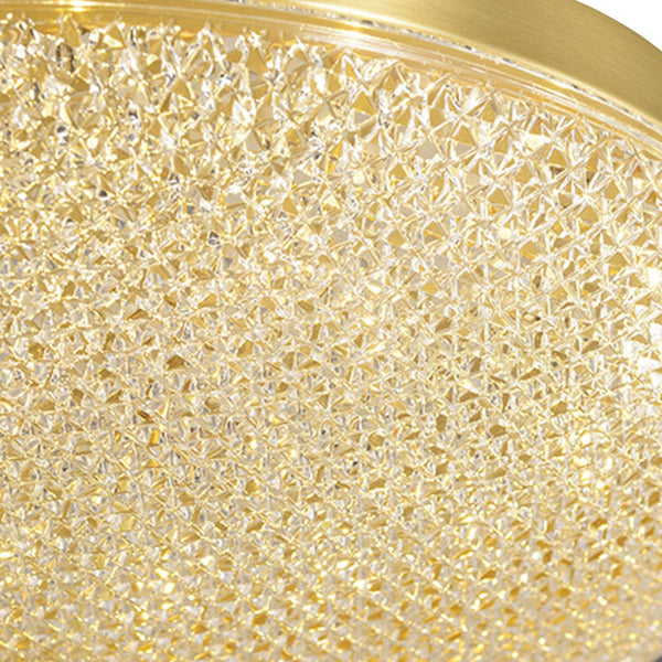 Thehouselights - LED Glass Bowl Flush Mount Ceiling Light - Ceiling Light - Brass - 