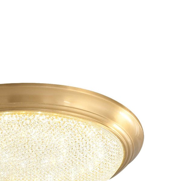 Thehouselights - LED Modern Bowl Shape Flush Mount - Ceiling Light - Brass - 