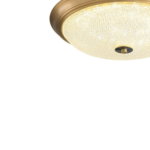 Thehouselights - LED Modern Bowl Shape Flush Mount - Ceiling Light - Brass - 