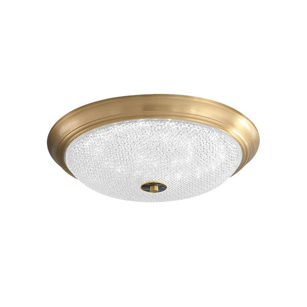 Thehouselights - LED Modern Bowl Shape Flush Mount - Ceiling Light - Brass - 