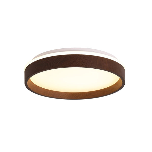 Thehouselights-LED Wooden Round Flush Mount Ceiling Light-Ceiling Light-Warm White-