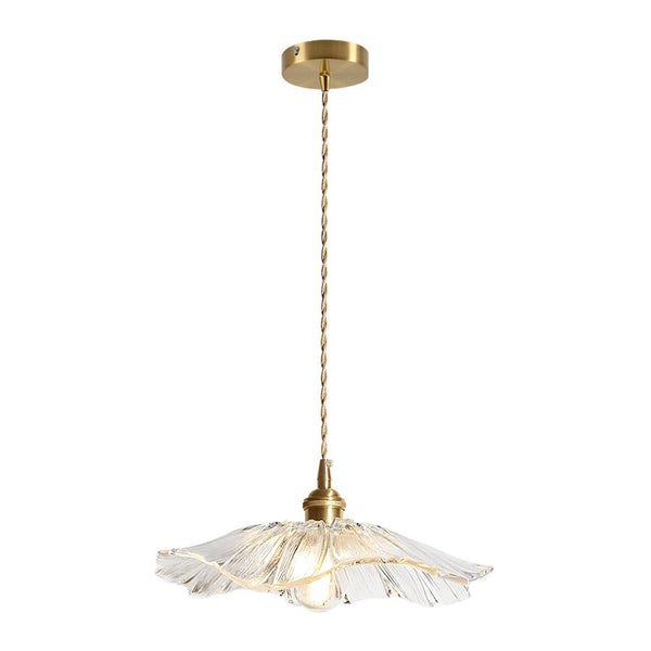 Thehouselights-Lotus Glass Flower Design Pendant Light-Pendant-Clear-