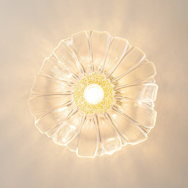 Thehouselights-Lotus Glass Flower Design Pendant Light-Pendant-Red-
