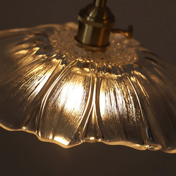Thehouselights-Lotus Glass Flower Design Pendant Light-Pendant-Red-