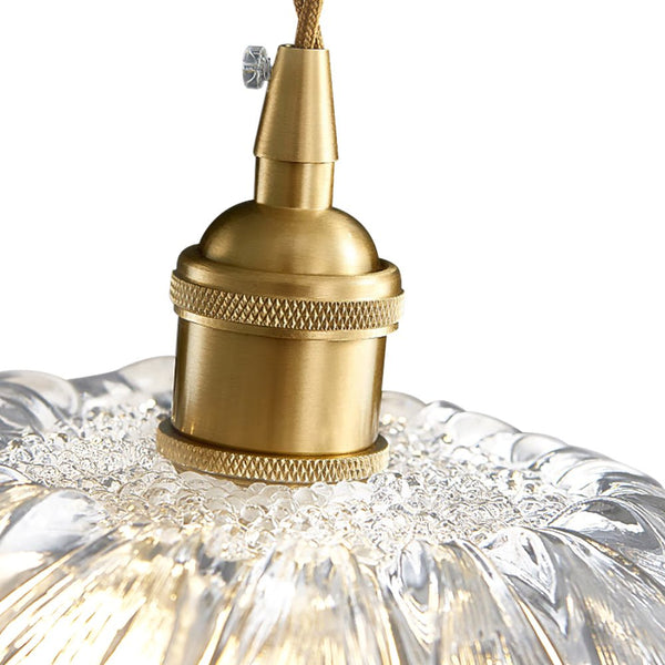 Thehouselights-Lotus Glass Flower Design Pendant Light-Pendant-Red-