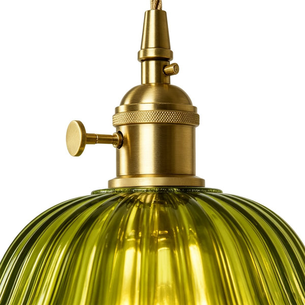 Thehouselights-Lotus Glass Pendant Lighting-Pendant-Green-