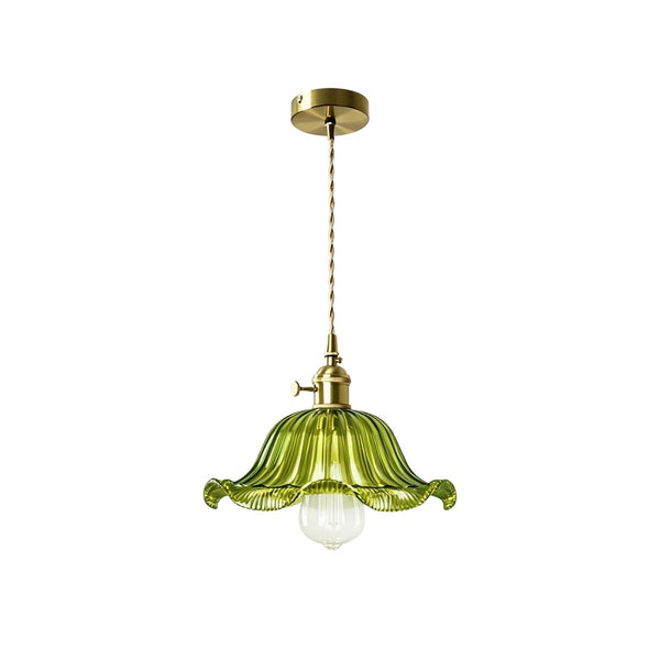 Thehouselights-Lotus Glass Pendant Lighting-Pendant-Green-