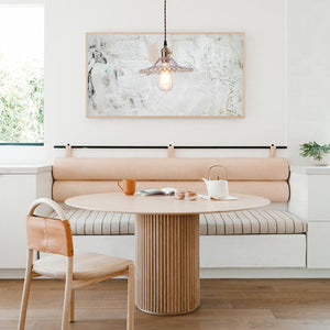 Thehouselights-Mid-Century 1-Light Colorful Scalloped Glass Pendant Light-Pendant-Clear-