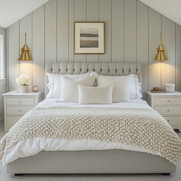 Thehouselights - Mid - Century Modern Industrial Look Matte Black Wall Lamp - Wall Lights - Brass - 