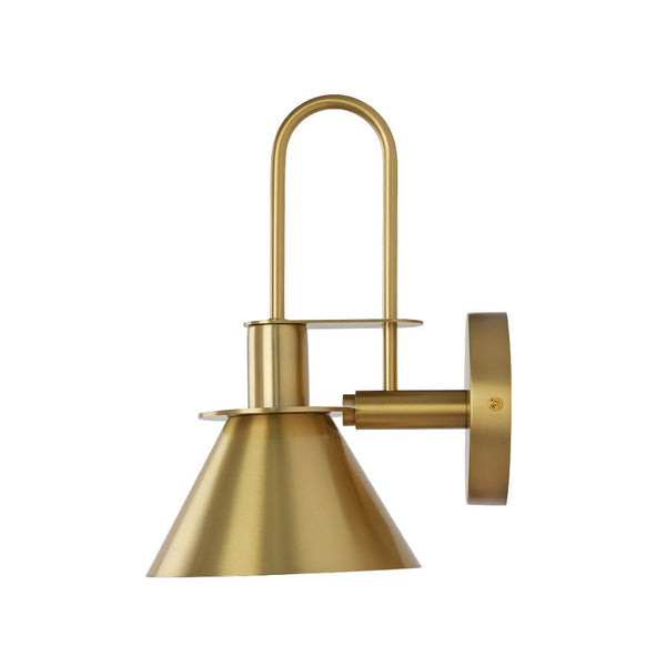 Thehouselights - Mid - Century Modern Industrial Look Matte Black Wall Lamp - Wall Lights - Brass - 