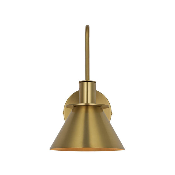 Thehouselights - Mid - Century Modern Industrial Look Matte Black Wall Lamp - Wall Lights - Brass - 