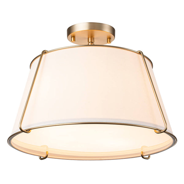 Thehouselights - Modern 4 - Light Drum Semi - Flush Mount - Ceiling Light - Nickel - 