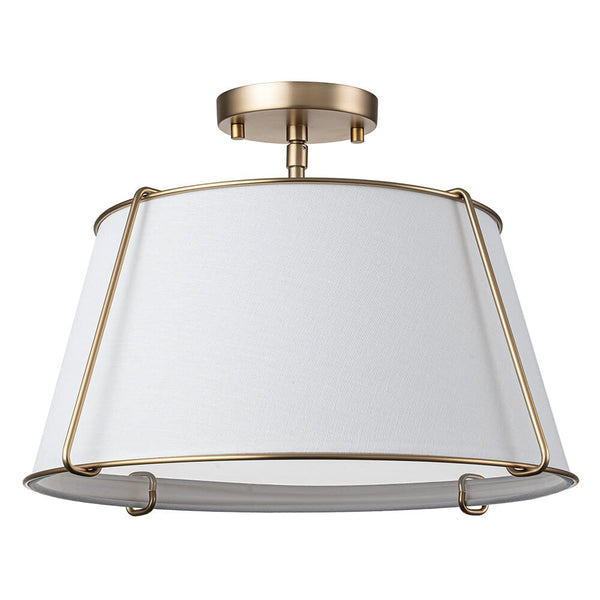 Thehouselights - Modern 4 - Light Drum Semi - Flush Mount - Ceiling Light - Nickel - 