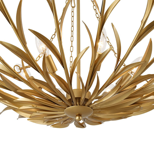 Thehouselights - Modern Brass Branching Basin Chandelier - Chandelier - 6 - Light - 