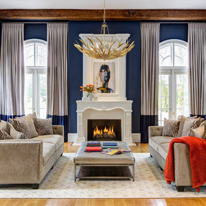 Thehouselights - Modern Brass Branching Basin Chandelier - Chandelier - 6 - Light - 