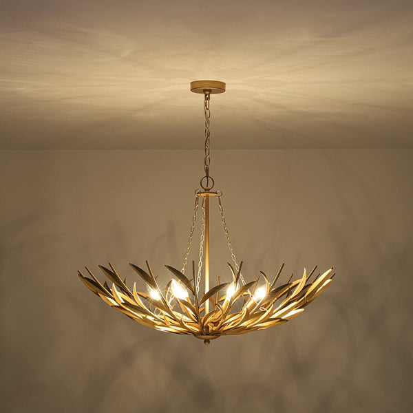 Thehouselights - Modern Brass Branching Basin Chandelier - Chandelier - 6 - Light - 