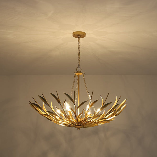 Thehouselights - Modern Brass Branching Basin Chandelier - Chandelier - 6 - Light - 