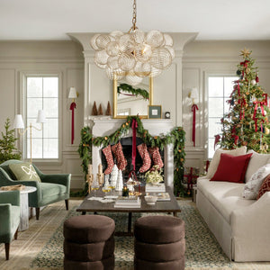 Thehouselights - Modern Cluster Glass Globe Bubble Chandelier - Chandelier - 3 - Light - Brass