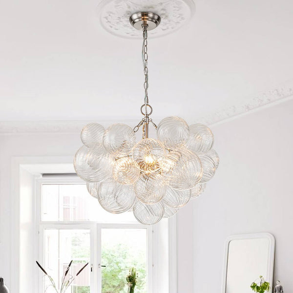 Modern Cluster Glass Globe Bubble Chandelier