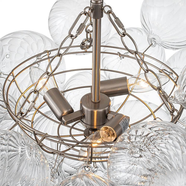 Modern Cluster Glass Globe Bubble Chandelier